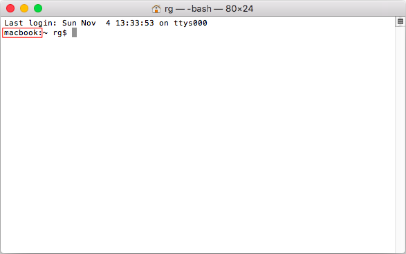 OS X Command Line prompt